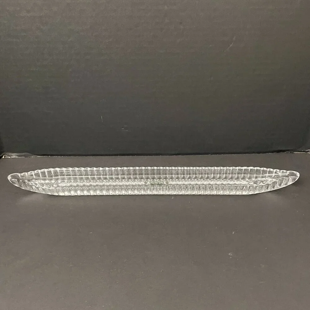 Shannon by Godinger Harmony Crystal Olive Tray 16 1/8